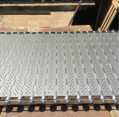 110V 220V স্টেইনলেস স্টিল স্ল্যাট চেইন ওয়্যার মেশ কনভেয়ার বেল্ট