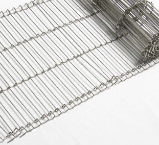 গুণ  Flat Flex 304 Stainless Steel Food Conveyor Belt Wire Mesh কারখানা
