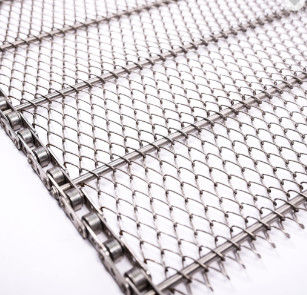 গুণ  High Temperature Resistance Chain Drive Flat Flex Belt Wire Mesh for Conveyor কারখানা