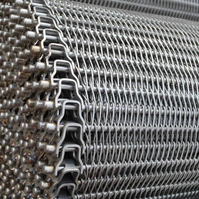 SUS316L স্টেইনলেস স্টীল বহনযোগ্য পরিবাহক বেল্ট ফ্যাব্রিকেশন জাল তার 12